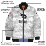 tennessee titans gray camouflage gray bomber jacket best selling