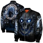 tennessee titans inferno skull navy black bomber jacket best selling