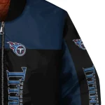 tennessee titans intricate skull navy black bomber jacket best selling