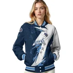 tennessee titans ripped bolt navy white varsity jacket best selling