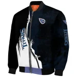 tennessee titans ripped grunge style navy black bomber jacket best selling