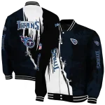 tennessee titans ripped grunge style navy black varsity jacket best selling