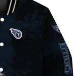 tennessee titans ripped grunge style navy black varsity jacket best selling