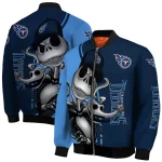 tennessee titans spooky grin navy bomber jacket best selling