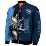 tennessee titans spooky grin navy bomber jacket best selling