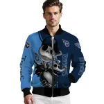 tennessee titans spooky grin navy bomber jacket best selling