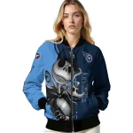 tennessee titans spooky grin navy bomber jacket best selling