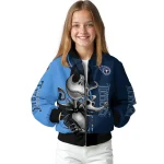 tennessee titans spooky grin navy bomber jacket best selling