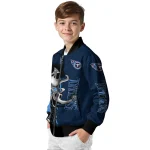 tennessee titans spooky grin navy bomber jacket best selling