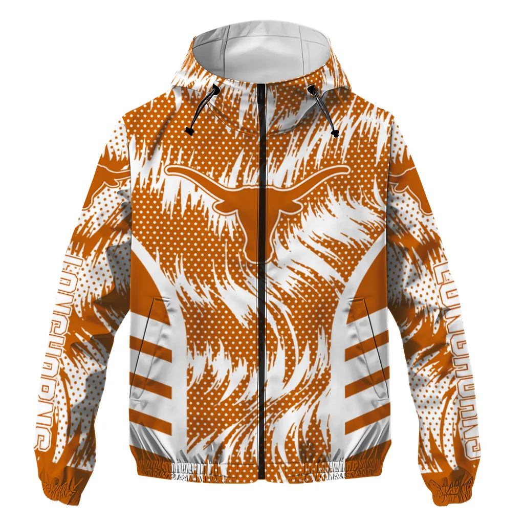 texas longhorns dynamic heat wave orange windbreaker jacket best selling texas longhorns dynamic heat wave orange windbreaker jacket best selling