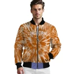 texas longhorns dynamic rings orange bomber jacket best selling