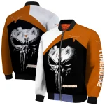 texas longhorns edgy mask orange black bomber jacket best selling