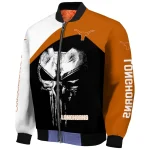 texas longhorns edgy mask orange black bomber jacket best selling