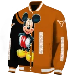texas longhorns mickey mouse orange varsity jacket best selling