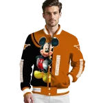 texas longhorns mickey mouse orange varsity jacket best selling