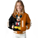 texas longhorns mickey mouse orange varsity jacket best selling