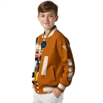 texas longhorns mickey mouse orange varsity jacket best selling