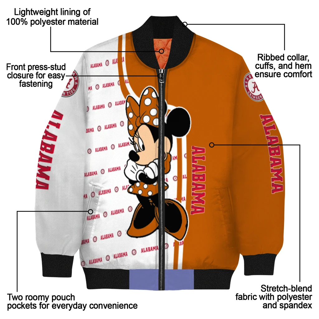 texas longhorns minnie mouse orange bomber jacket new arrival texas longhorns minnie mouse orange bomber jacket new arrival