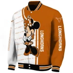 texas longhorns minnie mouse orange varsity jacket best selling