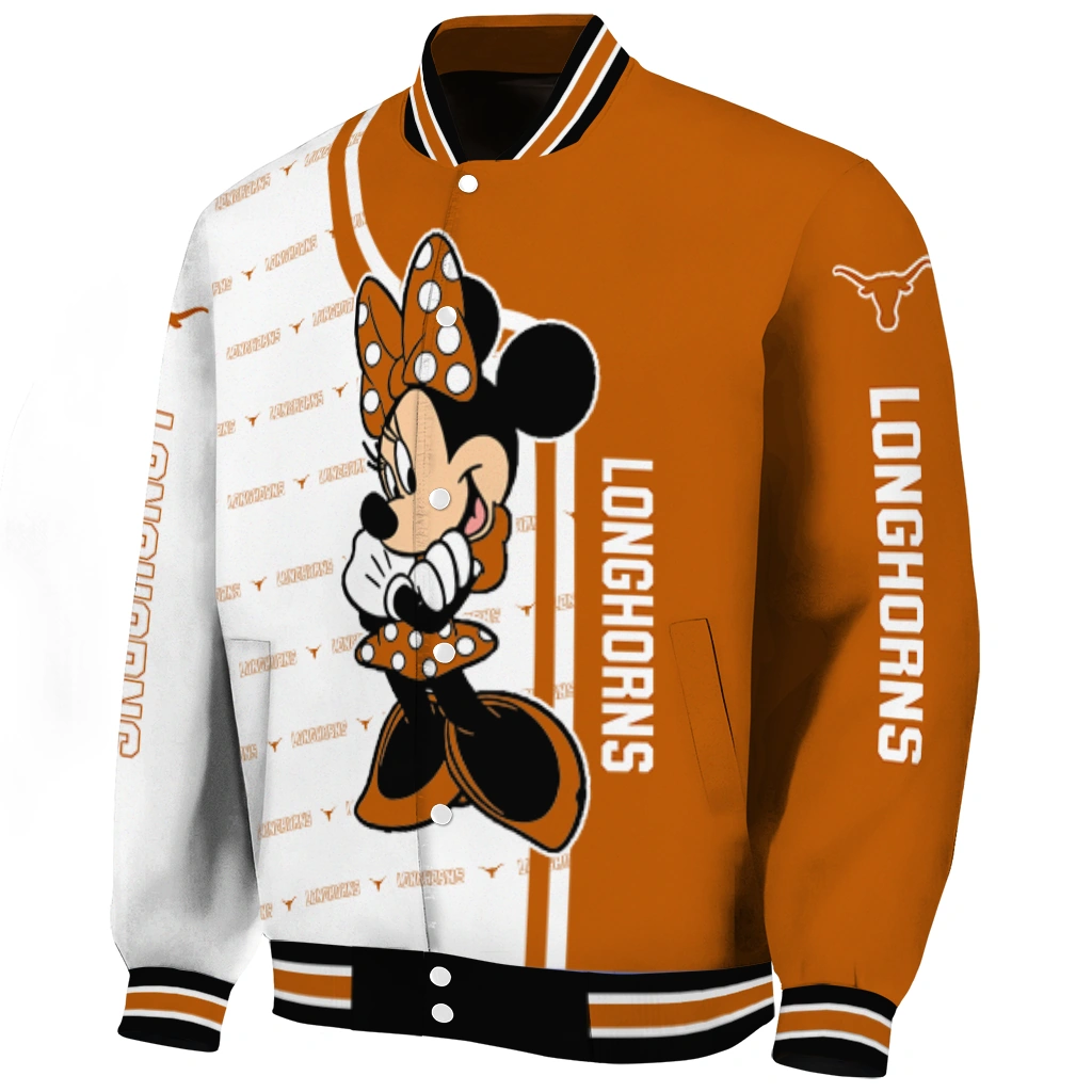 texas longhorns minnie mouse orange varsity jacket best selling texas longhorns minnie mouse orange varsity jacket best selling