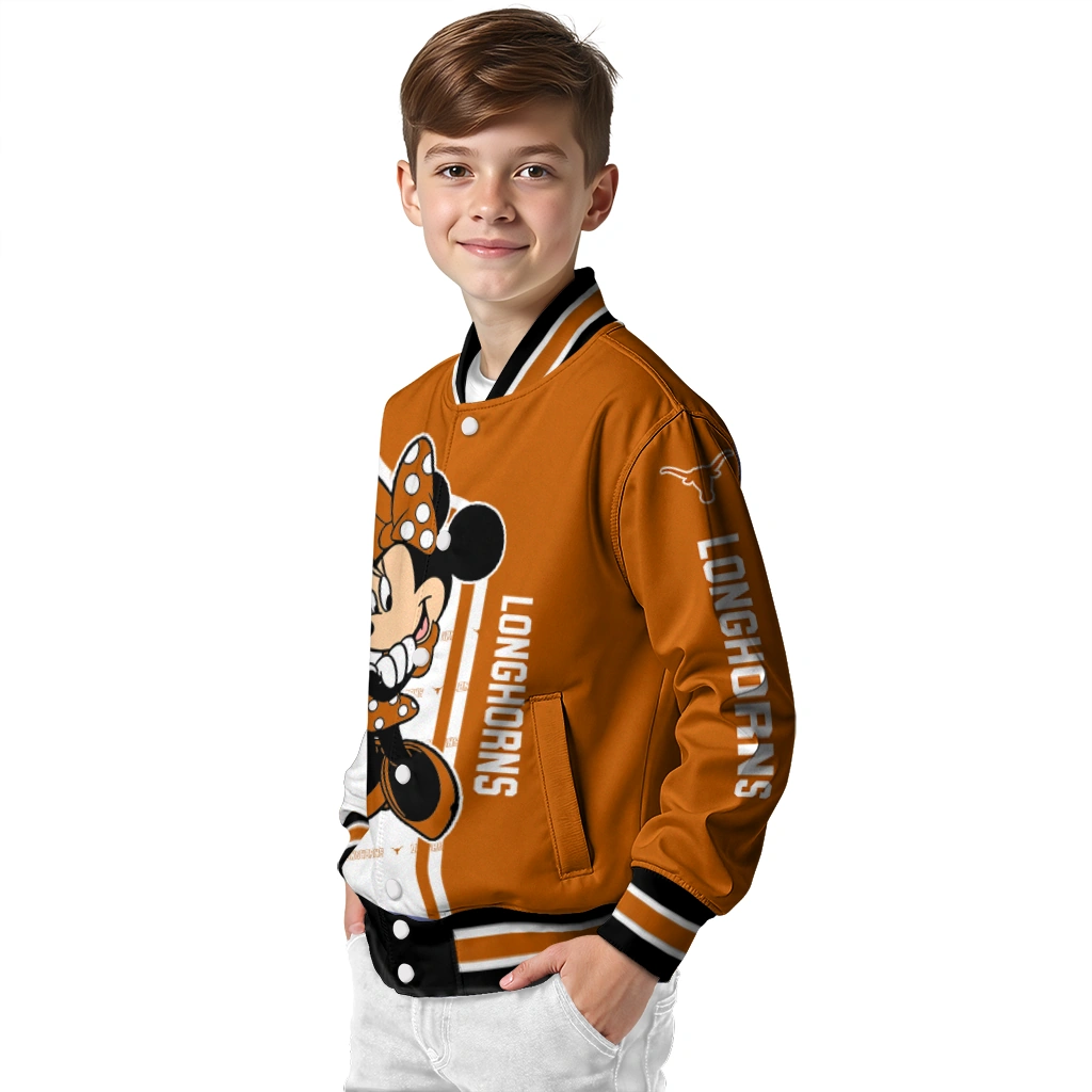 texas longhorns minnie mouse orange varsity jacket trendy texas longhorns minnie mouse orange varsity jacket trendy