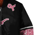 texas longhorns pink ribbon black pink bomber jacket best selling