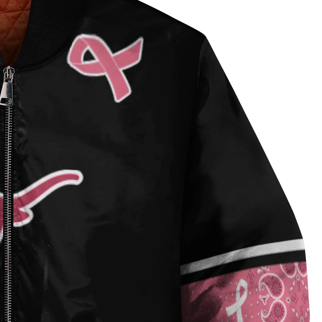 texas longhorns pink ribbon black pink bomber jacket premium grade texas longhorns pink ribbon black pink bomber jacket premium grade