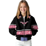 texas longhorns pink ribbon black pink bomber jacket best selling
