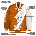 texas longhorns ripped bolt orange white varsity jacket best selling