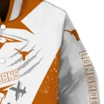 texas longhorns ripped bolt orange white varsity jacket best selling
