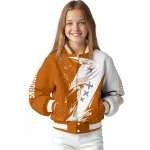 texas longhorns ripped bolt orange white varsity jacket best selling