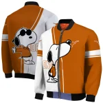 texas longhorns snoopy attitude orange bomber jacket best selling