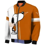 texas longhorns snoopy attitude orange bomber jacket best selling