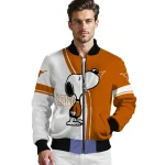 texas longhorns snoopy attitude orange bomber jacket best selling