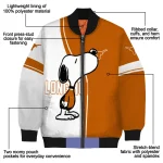 texas longhorns snoopy attitude orange bomber jacket best selling