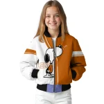 texas longhorns snoopy attitude orange bomber jacket best selling