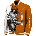 texas longhorns spooky grin orange varsity jacket best selling