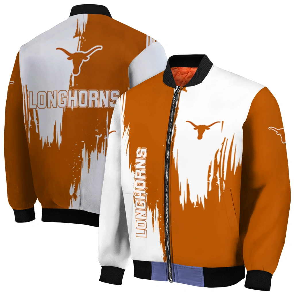 texas longhorns urban mark orange bomber jacket best selling texas longhorns urban mark orange bomber jacket best selling