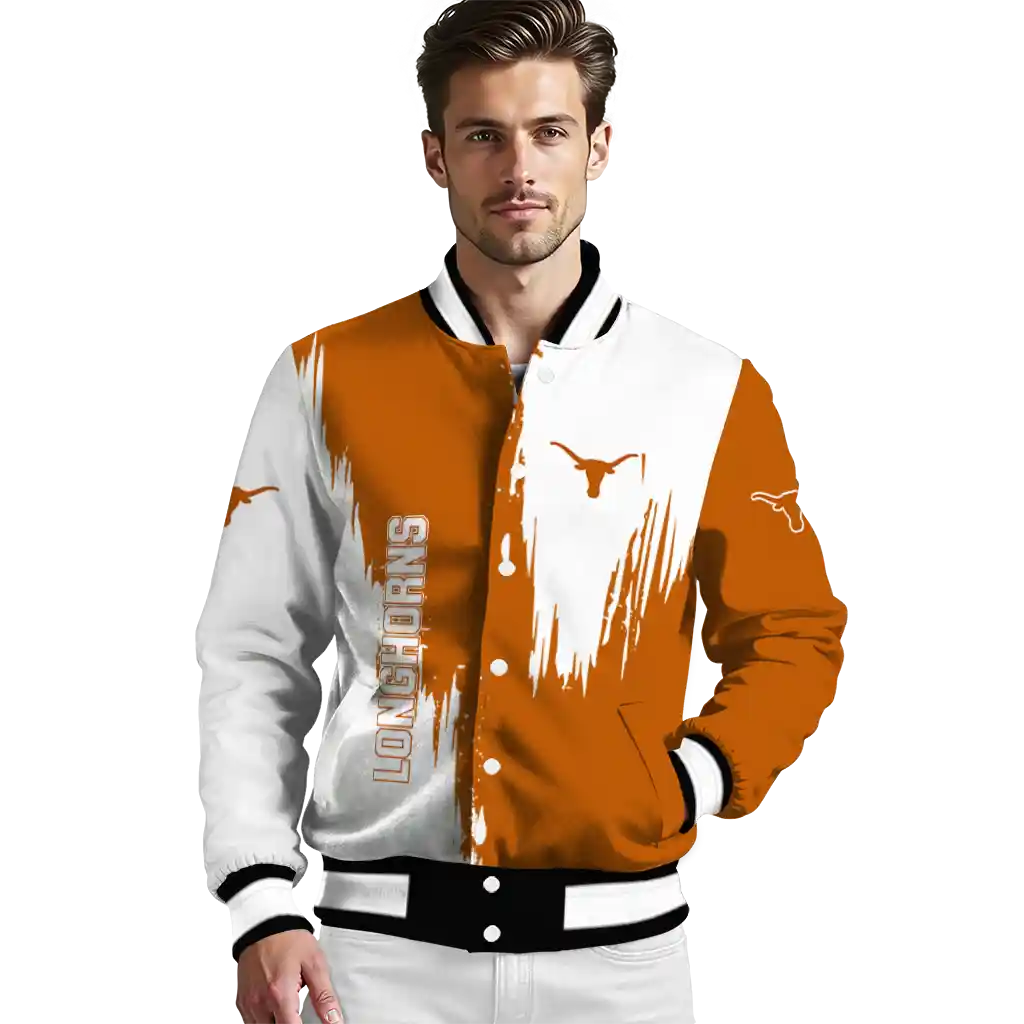 texas longhorns urban mark orange varsity jacket high quality texas longhorns urban mark orange varsity jacket high quality