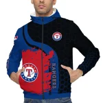 texas rangers hex splash blue black windbreaker jacket best selling