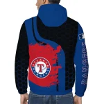 texas rangers hex splash blue black windbreaker jacket best selling