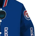 texas rangers mickey mouse blue varsity jacket best selling