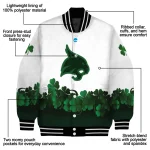 texas state bobcats clovers pattern white green varsity jacket best selling