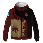 texas state bobcats grid streak maroon black windbreaker jacket best selling