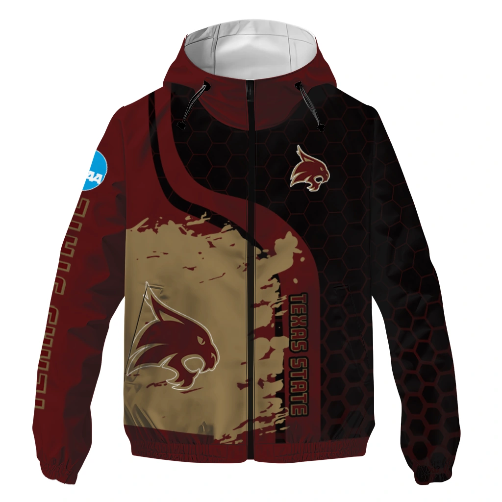 texas state bobcats grid streak maroon black windbreaker jacket best selling texas state bobcats grid streak maroon black windbreaker jacket best selling