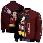 texas state bobcats mickey mouse maroon bomber jacket best selling