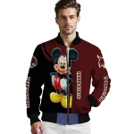 texas state bobcats mickey mouse maroon bomber jacket best selling