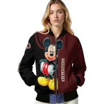 texas state bobcats mickey mouse maroon bomber jacket best selling