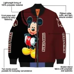 texas state bobcats mickey mouse maroon bomber jacket best selling