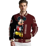 texas state bobcats mickey mouse maroon varsity jacket best selling